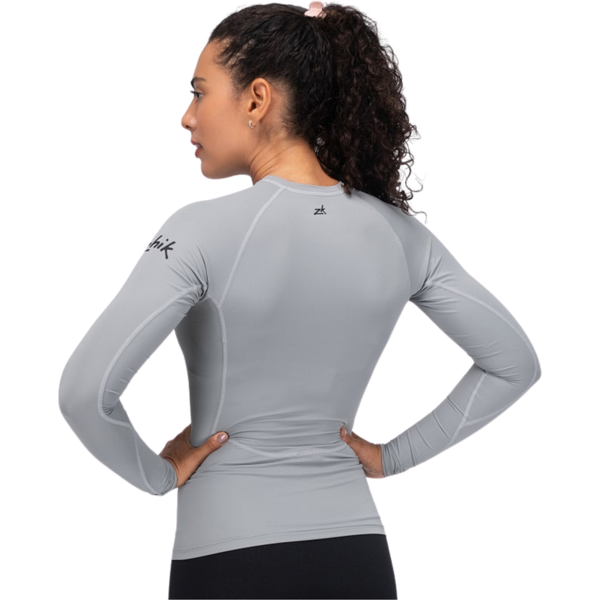 2026 Zhik Femmes Eco Spandex LT Long Sleeve Baselayer Top DTP-0163-W-PLT - Platinum